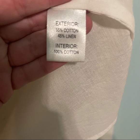 Judith March size small linen and cotton blend tan with neon strapless dress! - Picture 6 of 6